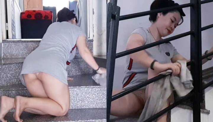 Chồng của Ladyvietnam dường như luôn vui vẻ khi nhìn vợ làm việc nhà.