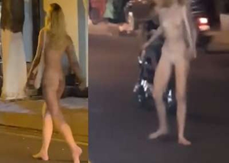 Du Khách Nga Khỏa Thân Đi Bộ Giữa Phố Nha Trang