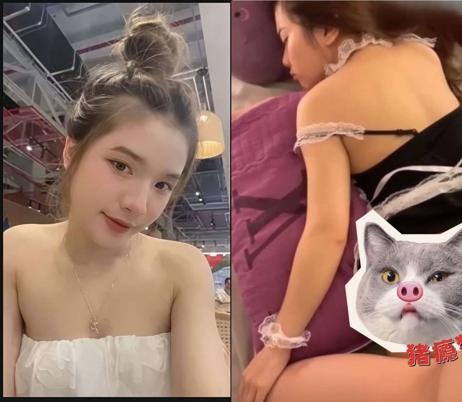 Hầu gái nằm yên cho chủ nện mạnh