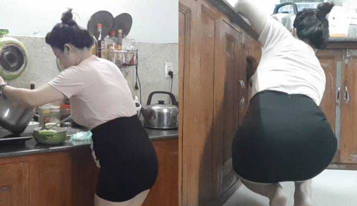 Ladyvietnam đang bận dọn dẹp bếp phô này vòng 3