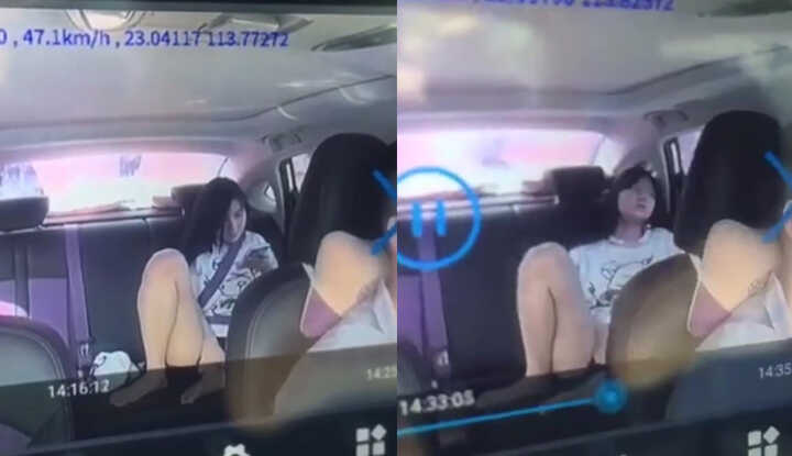 Một nữ hành khách vừa xem phim vừa thủ dâm khi đi taxi, dang rộng chân và tự sờ soạng như thể đang ở nhà!