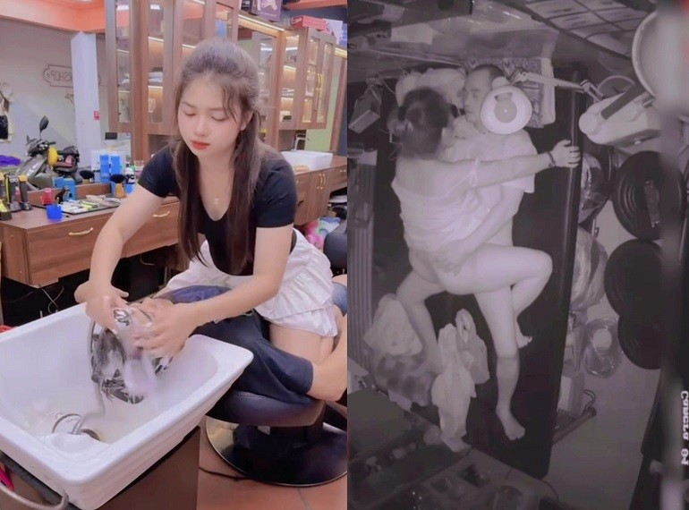 Thanh Niên Chịch Luôn Bà Chủ Ở Tiệm Gội Đầu