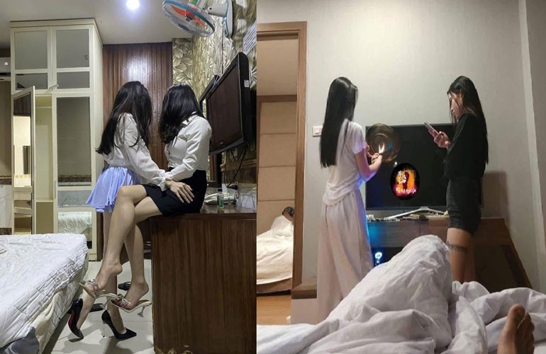 Thanh Niên Gạ 2 Em Đồng Nghiệp Chơi ThreeSome Trong Khách Sạn